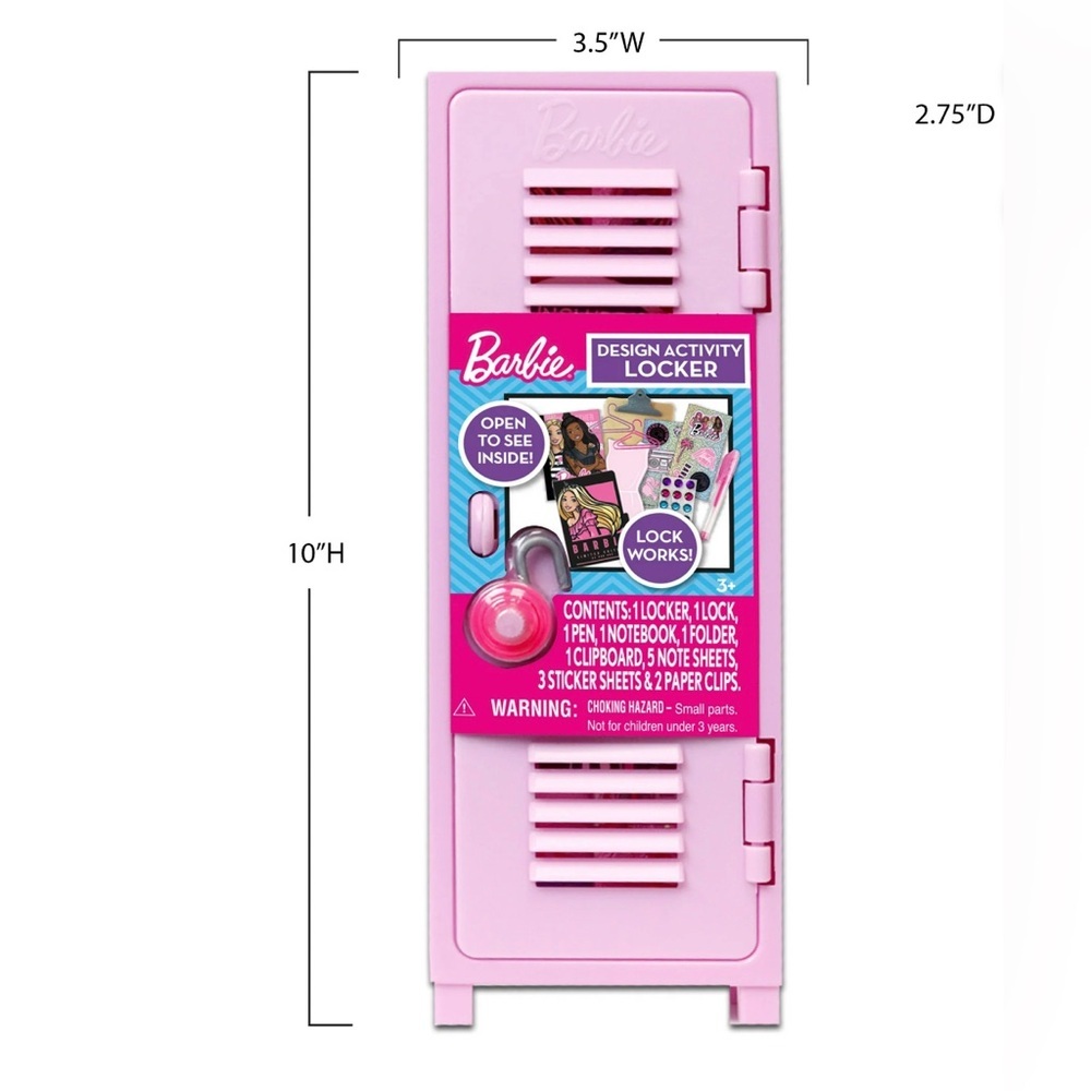 NEW Barbie Locker Art & Craft Activity Set - Picture 2 of 8